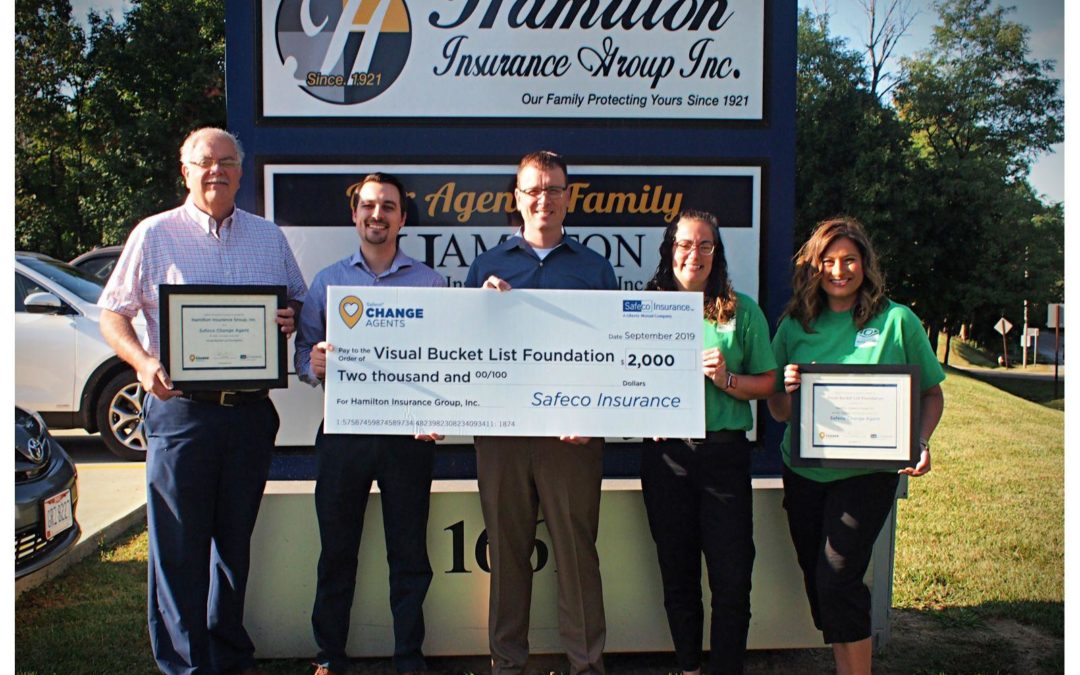 Visual Bucket List Foundation Awarded $2,000 Donation from Safeco Insurance